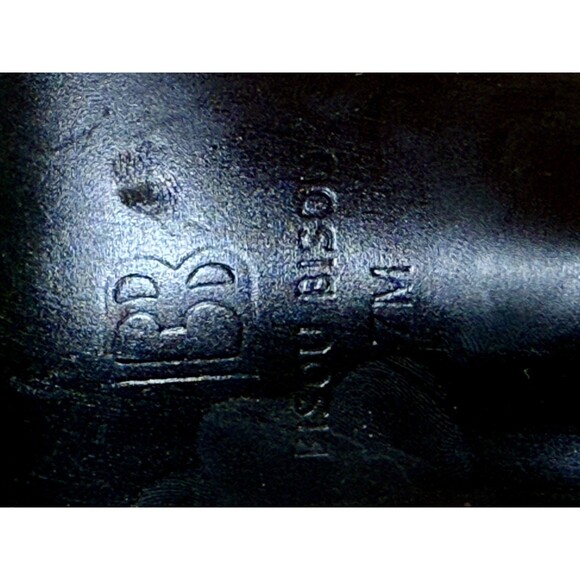 Bisou Bisou Tan Leather Size 7 Closed Toe Mules Curved High Heel Slip-On Shoes - Picture 11 of 16